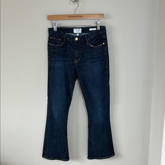 Frame Denim Le Crop Mini Boot Jean Kingland High Rise Stretch Sz 28 - Picture 3 of 15